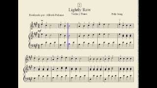 Partitura Lightly Row Nº2 Folk Song Violín y Piano Método Suzuki Libro Nº1 [upl. by Eirellam]