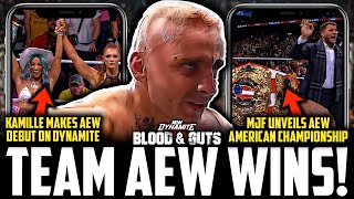 Team AEW WIN Blood amp Guts  Kamille AEW Dynamite DEBUT  MJF UNVEILS AEW American Championship [upl. by Magner441]