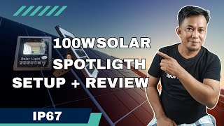 Powerful amp Waterproof  Discover the Solar Spotlight 100W [upl. by Orvas]