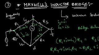 Maxwells inductance bridge  AC bridge [upl. by Fosque]