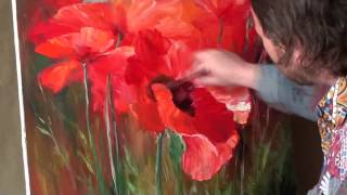 Igor Sakharov Dessinez les coquelicots une technique unique [upl. by Groveman]