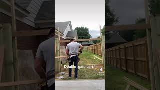 How to wood fence double gate part 1 [upl. by Jammal822]