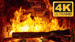 BEST Relaxing Christmas Fireplace 4K UHD🔥Cozy Fireplace Burning amp Crackling Fire Sounds 3 Hours [upl. by Tildie]