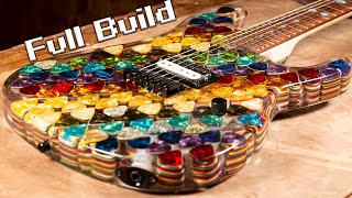 Electric GUITAR made of GUITAR PICKS and Epoxy Resin [upl. by Krauss]