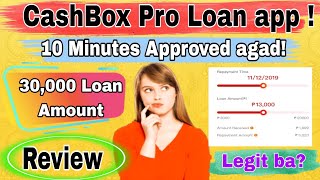 CashBox Pro Loan App 30000 💸Loan amount Legit ba  Review [upl. by Norat833]