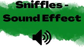 Sniffles Sound Effect  Real Time  Body Noises [upl. by Lede]