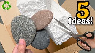 Transforming Cardboard Pebbles amp Waste Material 5 Super Genius Recycling Ideas That Will Amaze You [upl. by Assirem]