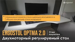 Обзор на компьютерный стол в стиле минимализм Ergostol Optima 20  Покупатели о Ergostol [upl. by Eidissac]