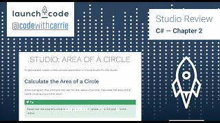 WebDev C Studio Review — Chapter 2 Area of a Circle [upl. by Aramoj706]