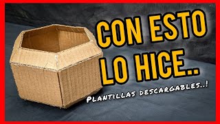 Haz estos MOLDES DE CARTÓN y tendrás MANCUERNAS HEXAGONALES CASERAS TUTORIAL  2024  RECICLAJE [upl. by Ellerret206]