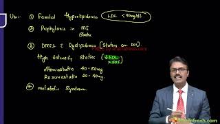 Drugs for Dyslipidemia Pharmacology lecture 44 [upl. by Drawets]