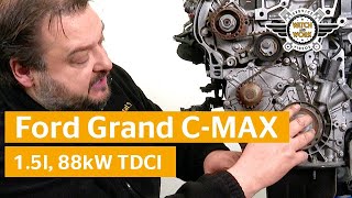 Tutorial sostituzione della cinghia di distribuzione Ford Grand CMAX 15 l 88 kW TDCI [upl. by Botti]