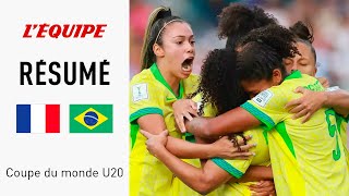 Coupe du Monde U20 F  Dominées de bout en bout les Bleuettes sinclinent contre le Brésil [upl. by Alisander868]