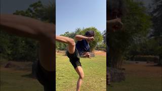 Spinning wheel kick Day 15 of learning kicks hookkick spinningkick kicking kicks karate mma [upl. by Nivad]