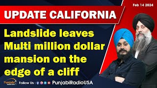 Update California 14 Feb 2024  Landslide leaves Multi million dollar mansion on the edge of a cliff [upl. by Maridel]