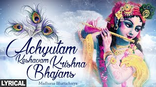 Achyutam Keshavam Krishna Damodaram Lyrics Ram Narayanam Janaki Vallabham [upl. by Berkin]