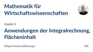 Mathematik für Wirtschaftswissenschaften 3c Flächeninhalt Anwendungen der Integralrechnung [upl. by Harshman]