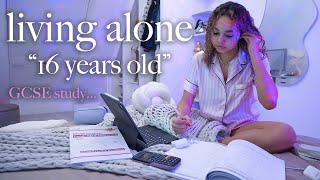 STUDY NIGHT ROUTINE  living alone at 16 [upl. by Etnomaj838]