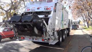 Recology San Mateo County Rear Loaders Part 1 [upl. by Farron]