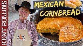 Mexican Cornbread  How to Make the Best Cornbread in Cast Iron [upl. by Etteloc]