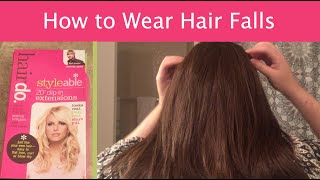 Wigs 101  How to Wear ClipIn Hair Falls or Extensions [upl. by Melvina945]