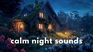 Dreamy Ambience 🌙  Enchanted Cottage Garden with Fireflies amp Crickets  Relaxation amp Sleep [upl. by Samoht]