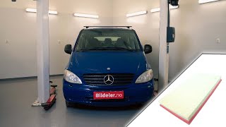 Mercedes Vito Hvordan bytte luftfilter  2004 og nyere modeller [upl. by Vyner]