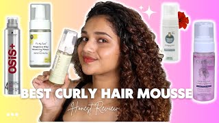 Best Curly Hair Mousse in India  Honest Trial and Review  How to use Mousse on Frizzy Curly Hair [upl. by Ahsaf]