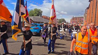 Mourne Young Defenders Flute Band Kilkeel Glasgow Boyne Celebrations 6thJuly 2024 [upl. by Nnaeerb249]