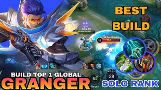 GRANGER BEST BUILD 2024  SOLO RANK GRANGER GAMEPLAY  MOBILE LEGENDS [upl. by Bowlds124]