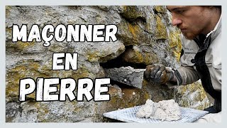 Maçonnerie en Pierre  Comment Reboucher un Trou  Tutoriel [upl. by Gonroff]