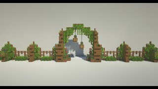 Minecraft Green Wall Design Ideas  How to build Tutorial [upl. by Bury]