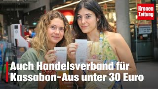 Handelsverband für KassabonAus unter 30 Euro  kronetv NEWS [upl. by Nerfe184]