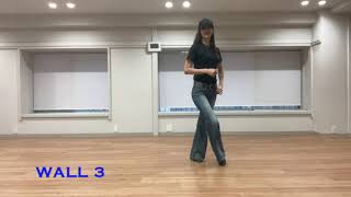 Rockin The Wagon Wheel Country Line DanceBeginner Musicshort amp Count Challenge カントリーラインダンス [upl. by Ailee]