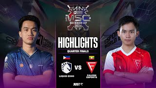 LIQUID ECHO vs FALCON ESPORTS HIGHLIGHTS MSC 2024 KNOCKOUT STAGE  TLPH vs FCON [upl. by Mccartan]