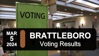 Election Results 2024 Brattleboro Unofficial Election Results [upl. by Nylesor526]