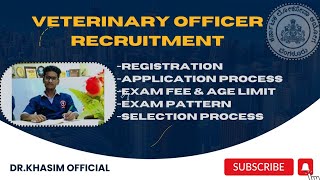 Veterinary Officer Recruitment  KPSC Karnataka DrKhasim [upl. by Erasmo]