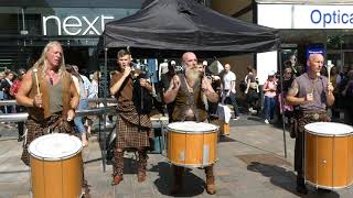 Bagpipes Kilts And Tribal Drums Music 2019 Medieval Fair Perth Perthshire Scotland [upl. by Zednanref2]