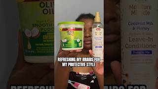 REFRESH MY BRAIDS WITH ME FOR MY PROTECTIVE STYLE naturalhair curlyhair [upl. by Eadnus]