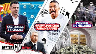 XAVI EXIGE 8  ¿NUEVA POSICIÓN de MBAPPÉ en REAL MADRID  ¡Barcelona PIERDE 140 MILLONES [upl. by Erv]