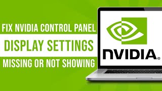 How To Fix Nvidia Control Panel Display Settings Missing Or Not Showing [upl. by Alethea]