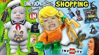 FGTEEV Shopping Shawn amp the Marshmallow Man  Aqua Frog NEW Disney Infinity amp Lego Dimensions [upl. by Alieka366]