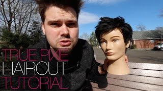 How To Cut A REAL PIXIE Haircut Tutorial  Womens Short Hair  MATT BECK VLOG 28 4716 [upl. by Gregoor]