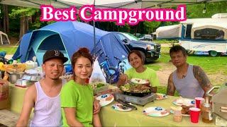 Best Campground For Family and Kids Day 1 Swimming pools Playgrounds… [upl. by Ahsirtak]