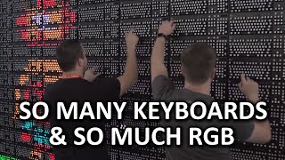 18400 RGB LEDs 160 keyboards 30 fps 1 wall  GreatWallofLogitechG PAX East 2016 [upl. by Ailev]