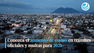 Conozca el aumento de costos en trámites oficiales y multas para 2021 [upl. by Enatan]