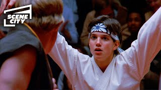 The Karate Kid Crane Kick Final Fight Scene Ralph Macchio William Zabka [upl. by Nwahsud]