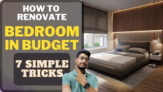 7 simple tricks to DESIGN amp MAKEOVER your Bedroom in BUDGET without Changing floor Paint Ceiling [upl. by Emma749]