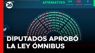 ARGENTINA  El momento de la aprobación de la Ley Ómnibus en el Congreso en general [upl. by Ahsina]