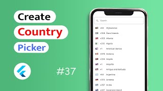 How to create a Country Picker in Flutter App Android amp IOS [upl. by Aicaca]